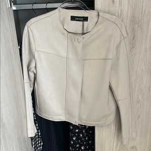 Zara Beige Women's Blazer suede